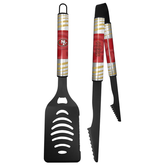 San Francisco 49ers 2 pc Black Tailgate BBQ Set