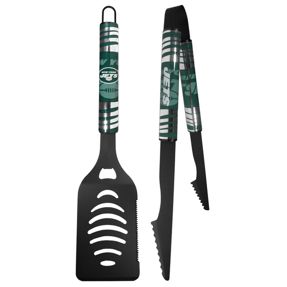 New York Jets 2 pc Black Tailgate BBQ Set