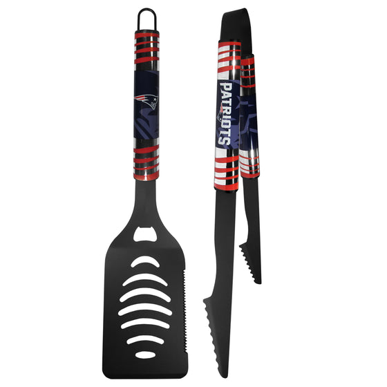 New England Patriots 2 pc Black Tailgate BBQ Set