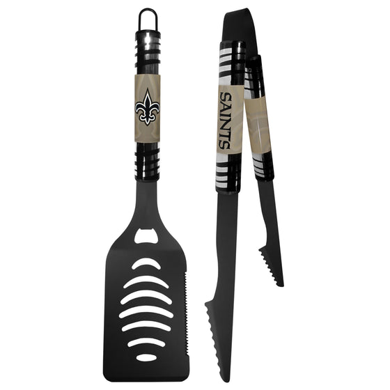 New Orleans Saints 2 pc Black Tailgate BBQ Set