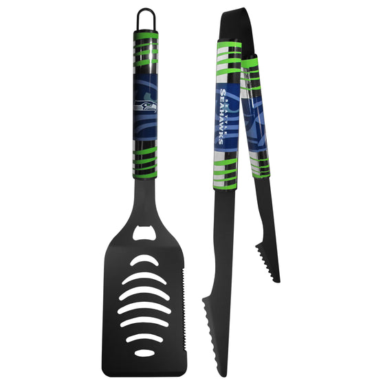 Seattle Seahawks 2 pc Black Tailgate BBQ Set