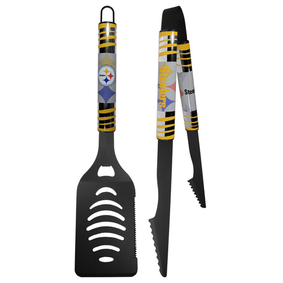 Pittsburgh Steelers 2 pc Black Tailgate BBQ Set