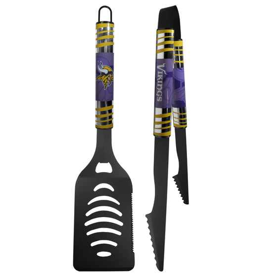 Minnesota Vikings 2 pc Black Tailgate BBQ Set