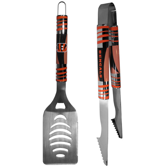 Cincinnati Bengals 2 pc Steel Tailgate BBQ Set