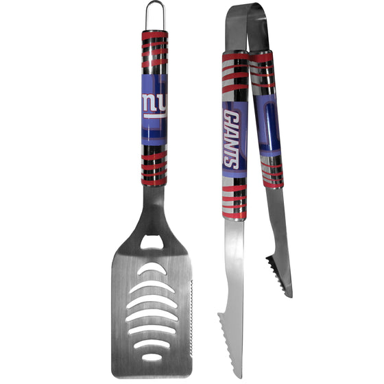 New York Giants 2 pc Steel Tailgate BBQ Set