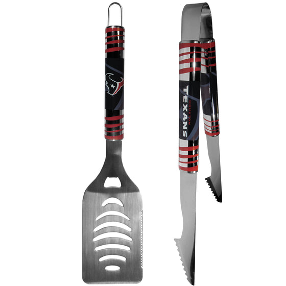 Houston Texans 2 pc Steel Tailgate BBQ Set