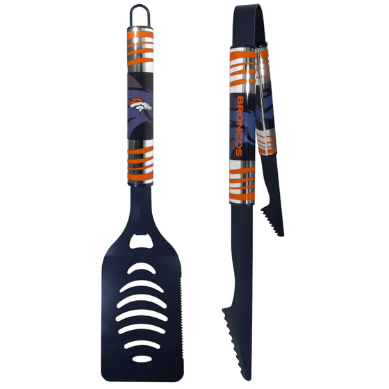 Denver Broncos 2 pc Color Tailgate BBQ Set