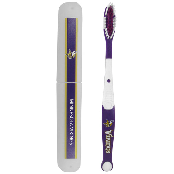 Minnesota Vikings Toothbrush and Travel Case