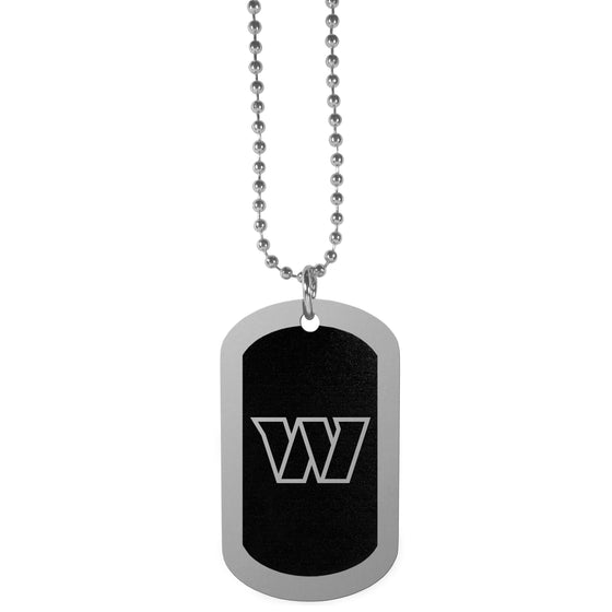 Washington Commanders Chrome Tag Necklace