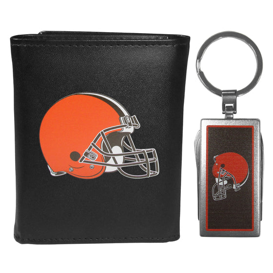 Cleveland Browns Tri-fold Wallet & Multitool Key Chain