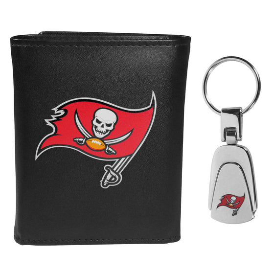 Tampa Bay Buccaneers Tri-fold Wallet & Steel Key Chain