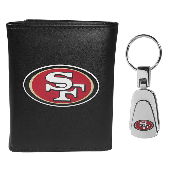 San Francisco 49ers Tri-fold Wallet & Steel Key Chain