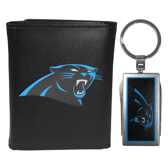 Carolina Panthers Tri-fold Wallet & Multitool Key Chain