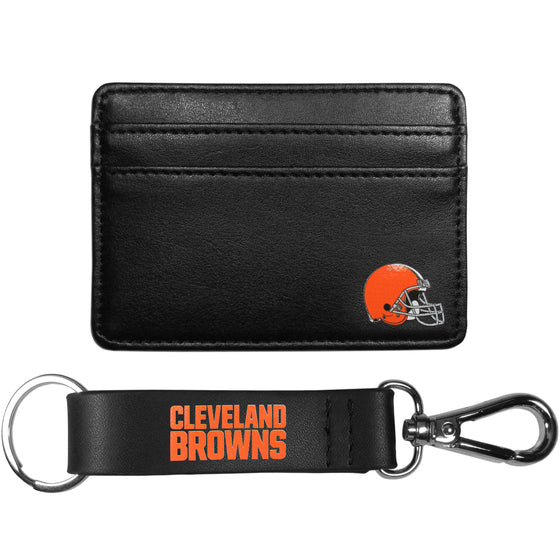 Cleveland Browns Weekend Wallet & Strap Key Chain