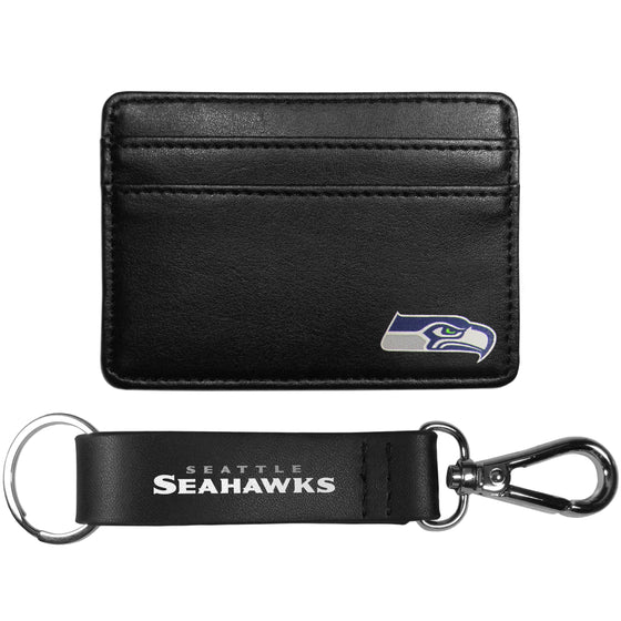 Seattle Seahawks Weekend Wallet & Strap Key Chain