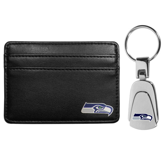 Seattle Seahawks Weekend Wallet & Steel Key Chain