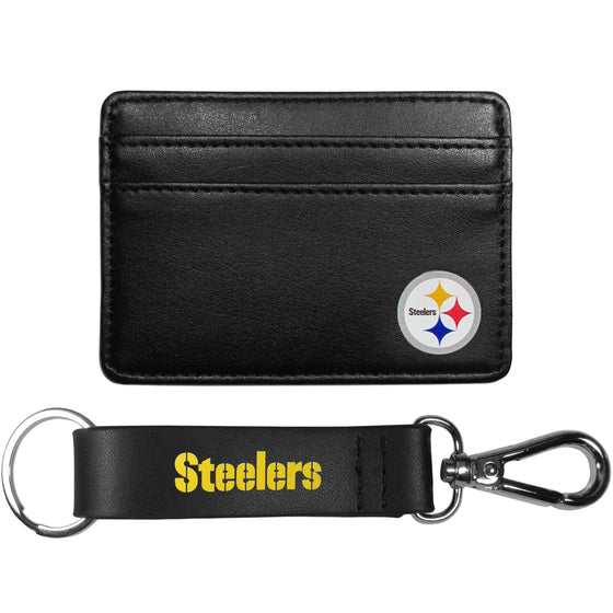 Pittsburgh Steelers Weekend Wallet & Strap Key Chain