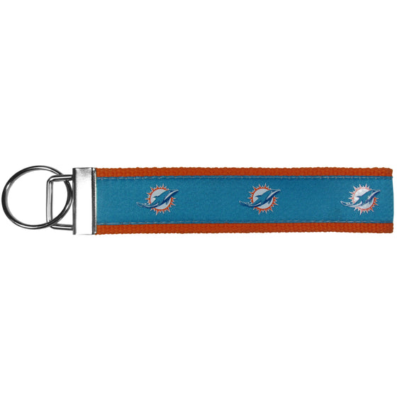 Miami Dolphins Woven Wristlet Key Chain