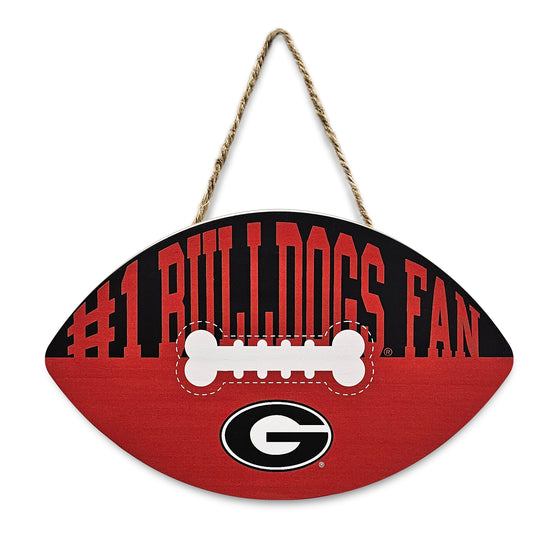 GEORGIA FOOTBALL SHAPE SIGN