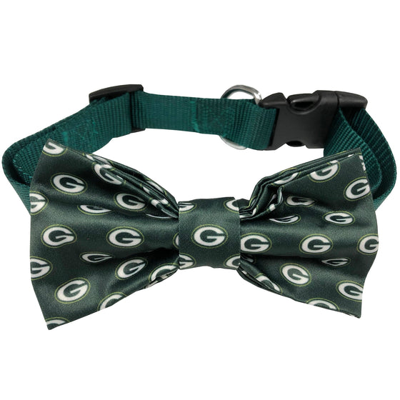 Green Bay Packers Collar with Removable Bow by Pets First