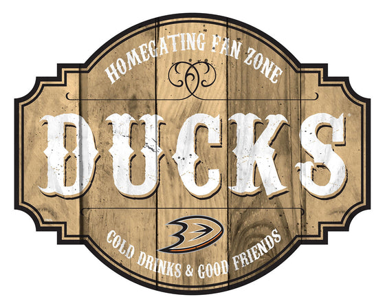 Anaheim Ducks Sign Wood 12 Inch Homegating Tavern - Special Order