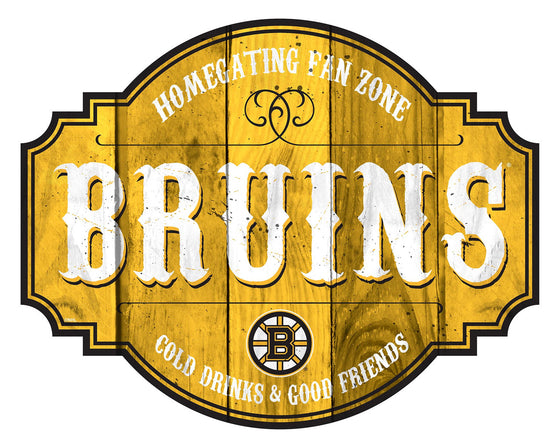 Boston Bruins Sign Wood 12 Inch Homegating Tavern - Special Order