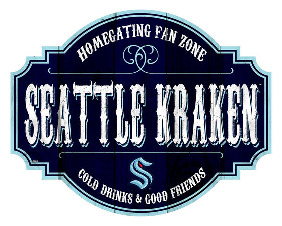 Seattle Kraken Sign Wood 12 Inch Homegating Tavern - Special Order