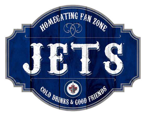 Winnipeg Jets Sign Wood 12 Inch Homegating Tavern - Special Order