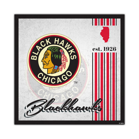 Chicago Blackhawks Sign Wood 10x10 Album Design - Special Order