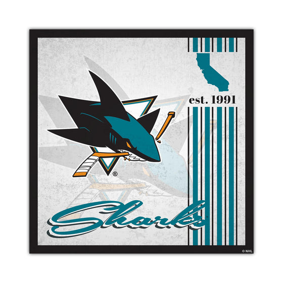 San Jose Sharks Sign Wood 10x10 Album Design - Special Order