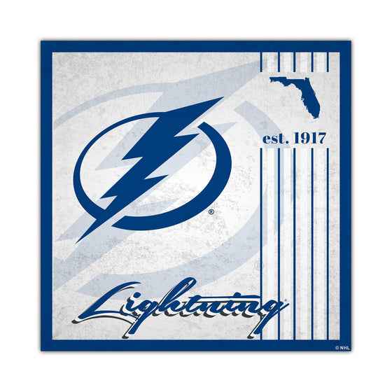 Tampa Bay Lightning Sign Wood 10x10 Album Design - Special Order