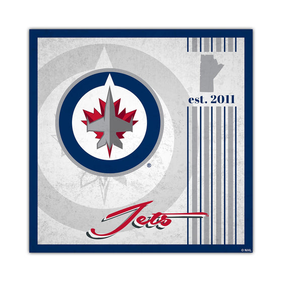 Winnipeg Jets Sign Wood 10x10 Album Design - Special Order