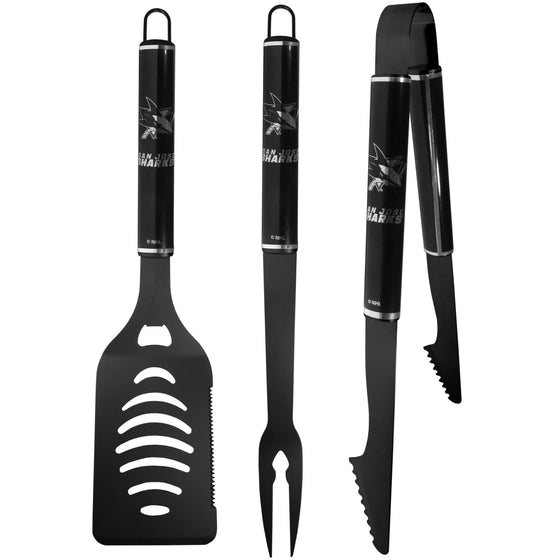 San Jose Sharks 3 pc Monochromatic BBQ Set