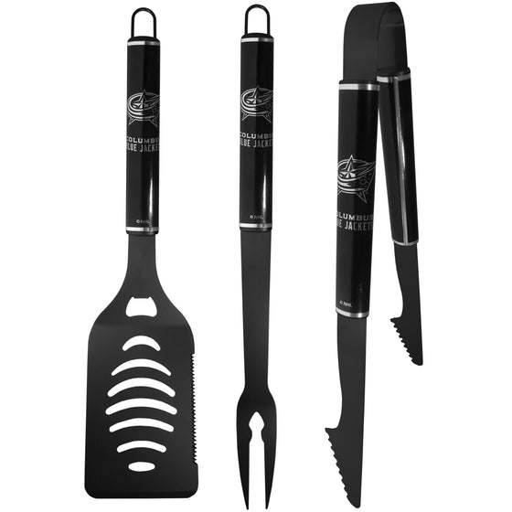 Columbus Blue Jackets 3 pc Monochromatic BBQ Set