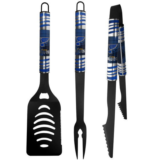 St. Louis Blues 3 pc Black Tailgater BBQ Set