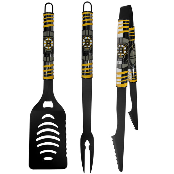 Boston Bruins 3 pc Black Tailgater BBQ Set