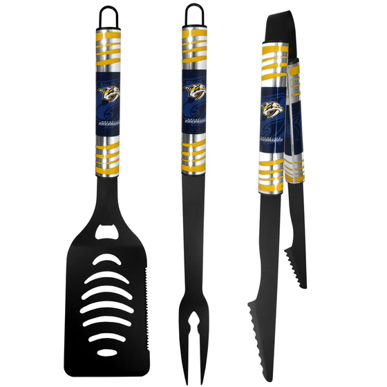 Nashville Predators 3 pc Black Tailgater BBQ Set