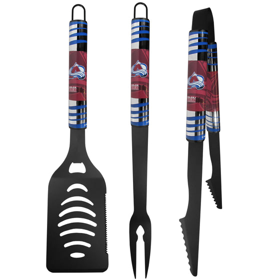 Colorado Avalanche 3 pc Black Tailgater BBQ Set