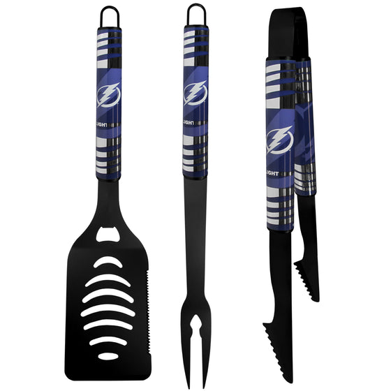 Tampa Bay Lightning 3 pc Black Tailgater BBQ Set