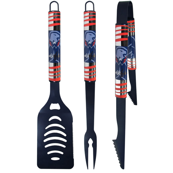 Washington Capitals 3 pc Color BBQ Tool Set