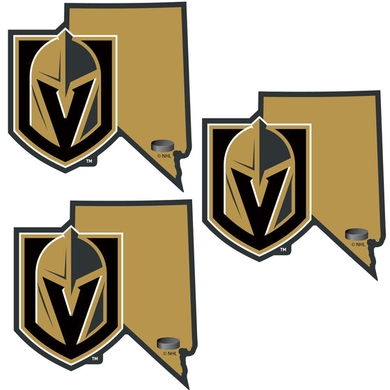 Vegas Golden Knights Home State Decal, 3pk