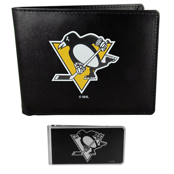 Pittsburgh Penguins Bi-fold Wallet & Black Money Clip