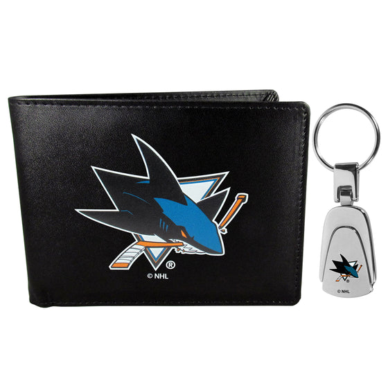 San Jose Sharks Bi-fold Wallet & Steel Key Chain