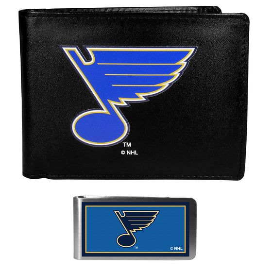 St. Louis Blues Bi-fold Wallet & Color Money Clip