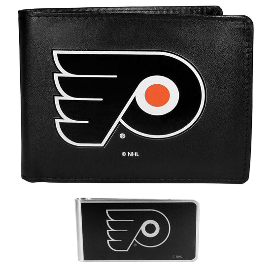 Philadelphia Flyers Bi-fold Wallet & Black Money Clip