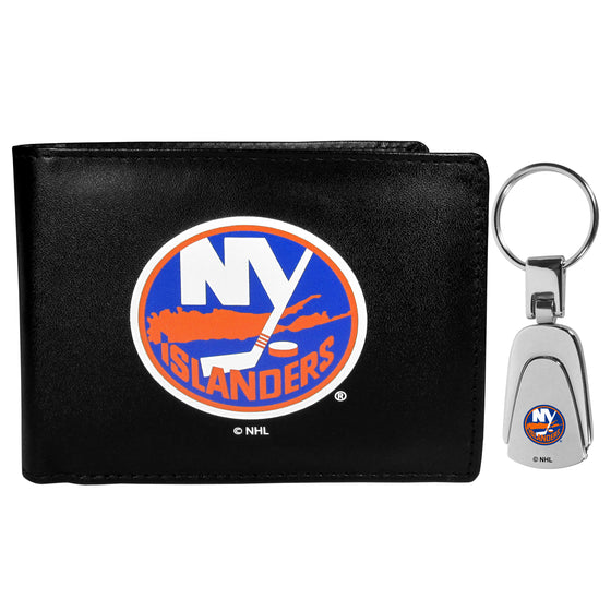 New York Islanders Bi-fold Wallet & Steel Key Chain