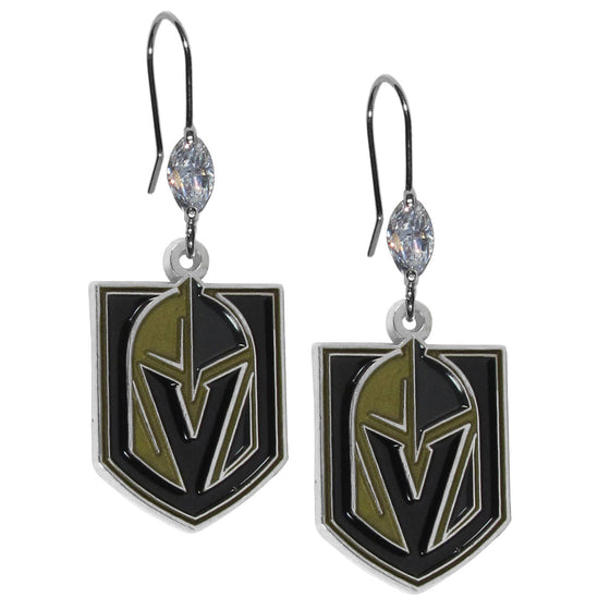 Las Vegas Golden Knights Crystal Dangle Earrings