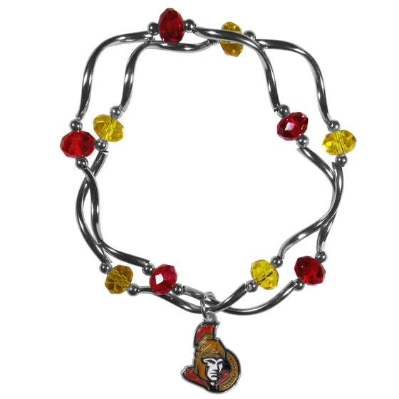 Ottawa Senators Crystal Bead Bracelet