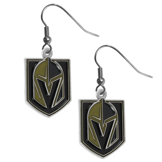 Las Vegas Golden Knights Chrome Dangle Earrings