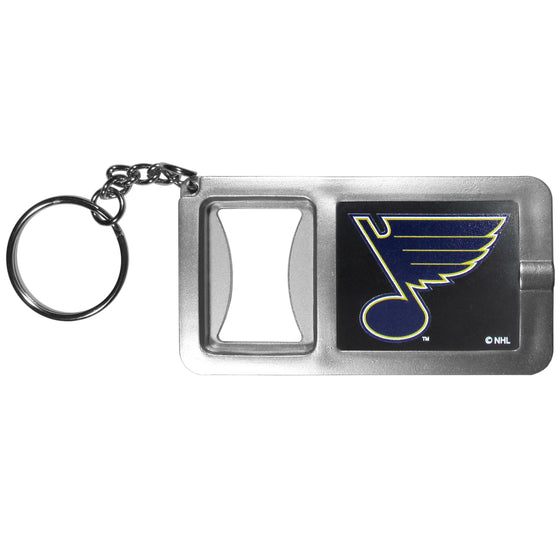 St. Louis Blues Flashlight Key Chain with Bottle Opener